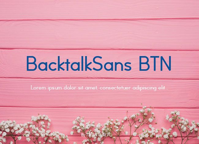 BacktalkSans BTN example