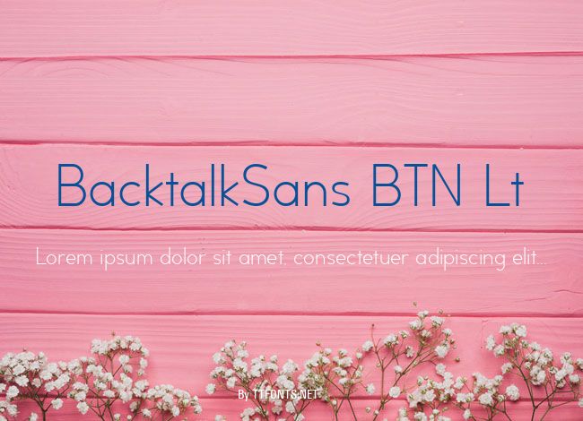 BacktalkSans BTN Lt example