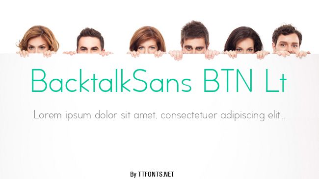 BacktalkSans BTN Lt example