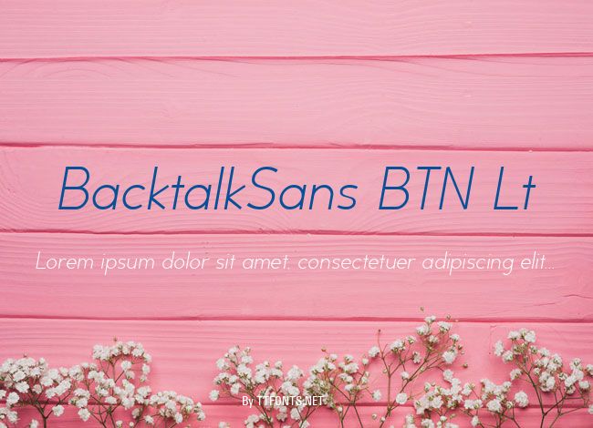 BacktalkSans BTN Lt example