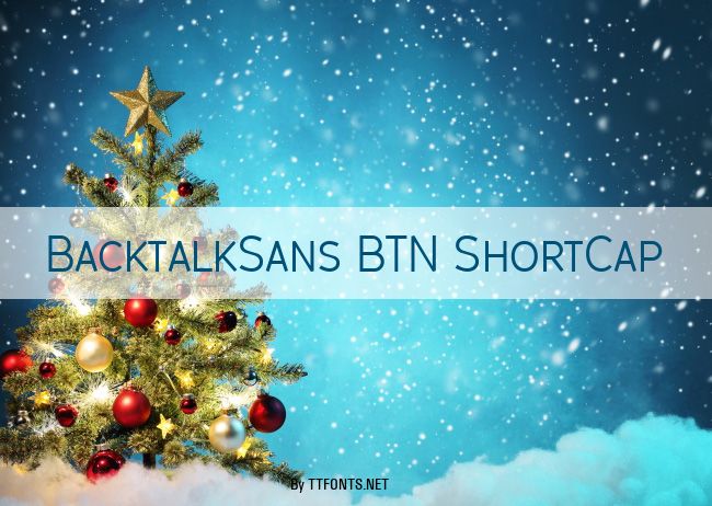 BacktalkSans BTN ShortCap example