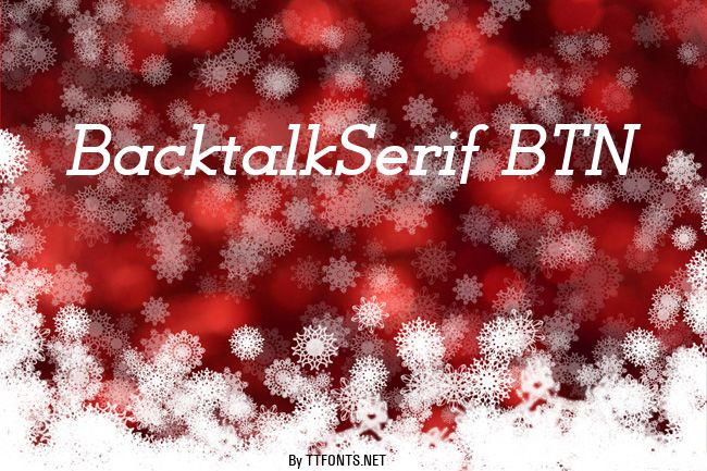 BacktalkSerif BTN example