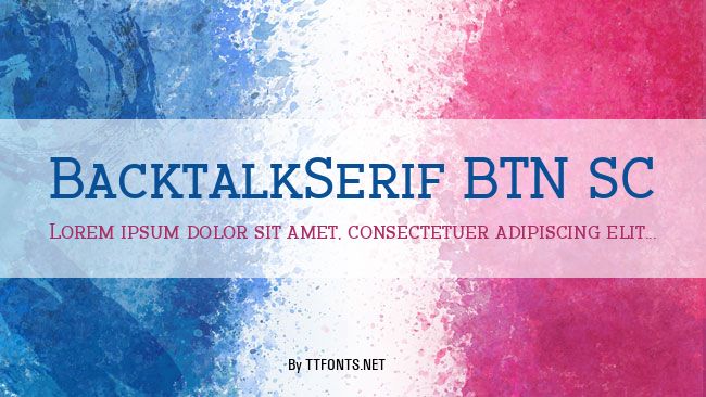 BacktalkSerif BTN SC example