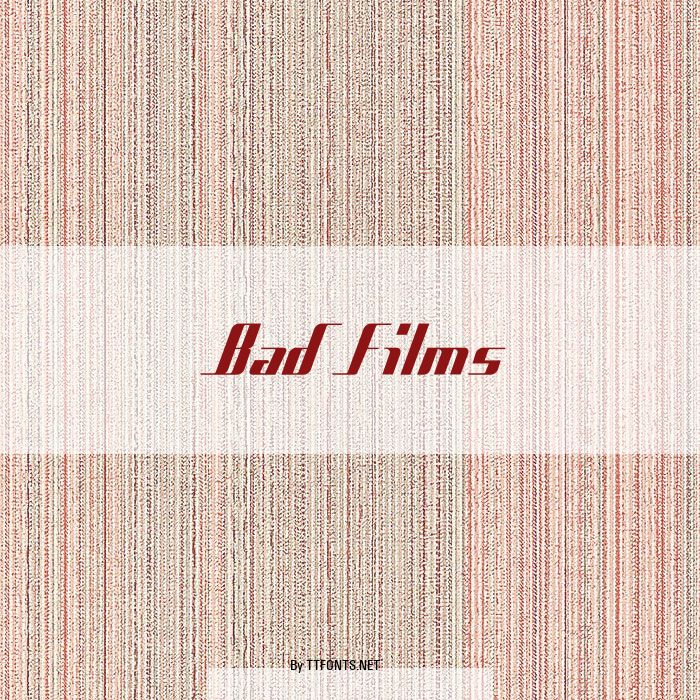 Bad Films example