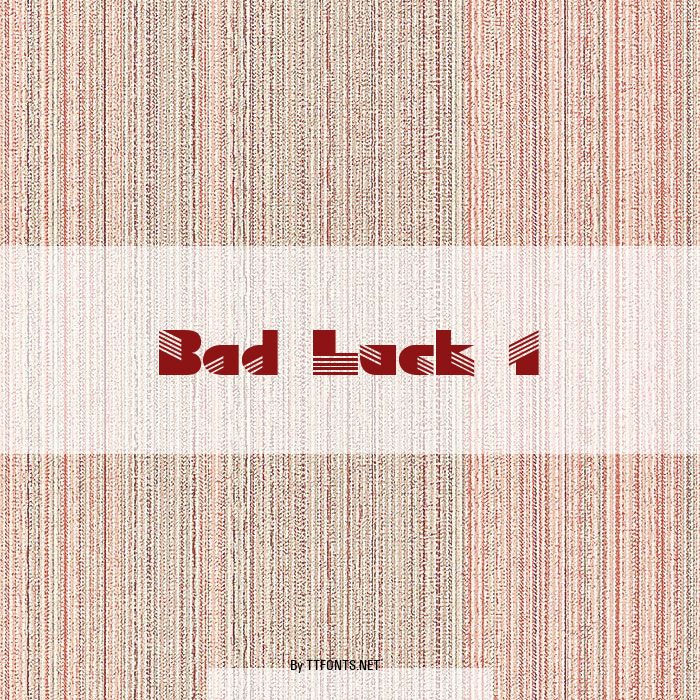 Bad Luck 1 example
