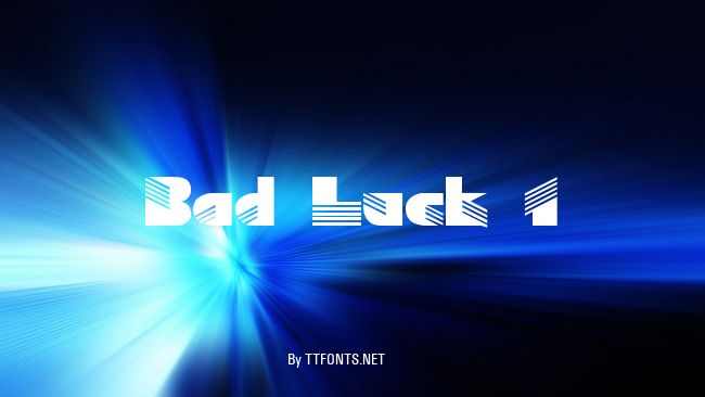 Bad Luck 1 example