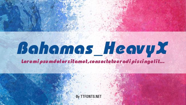 Bahamas_HeavyX example