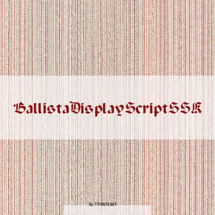 BallistaDisplayScriptSSK example