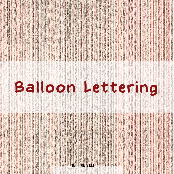 Balloon Lettering example