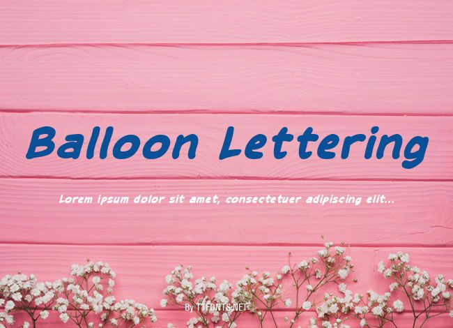 Balloon Lettering example