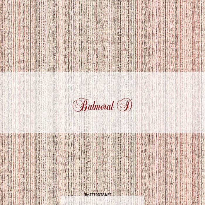 Balmoral D example