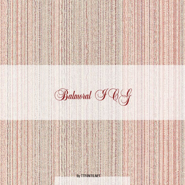Balmoral ICG example