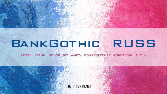 BankGothic RUSS example