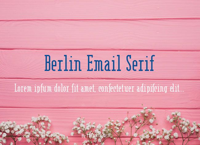 Berlin Email Serif example