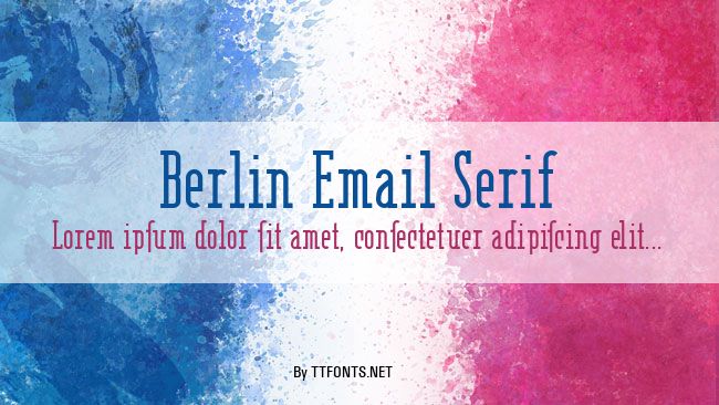 Berlin Email Serif example