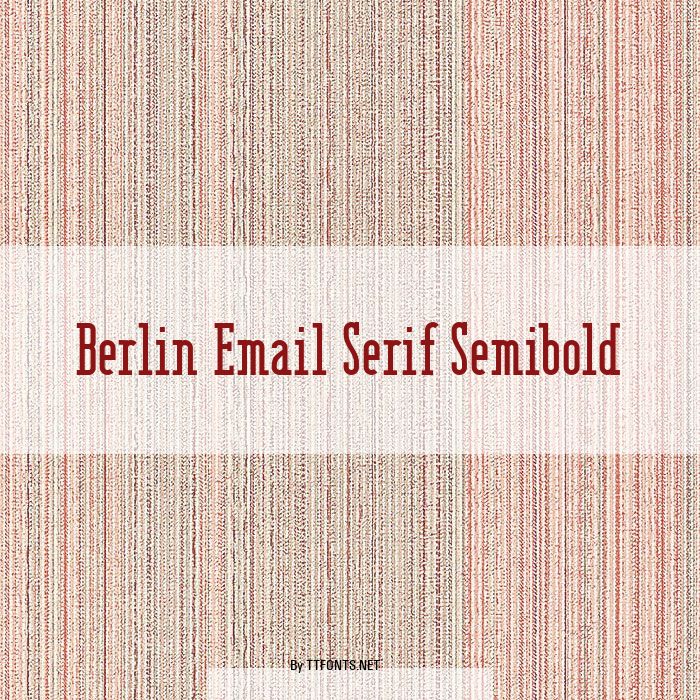 Berlin Email Serif Semibold example