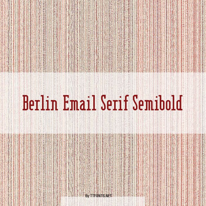 Berlin Email Serif Semibold example