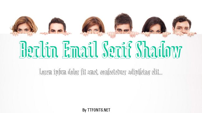 Berlin Email Serif Shadow example