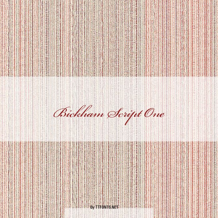 Bickham Script One example