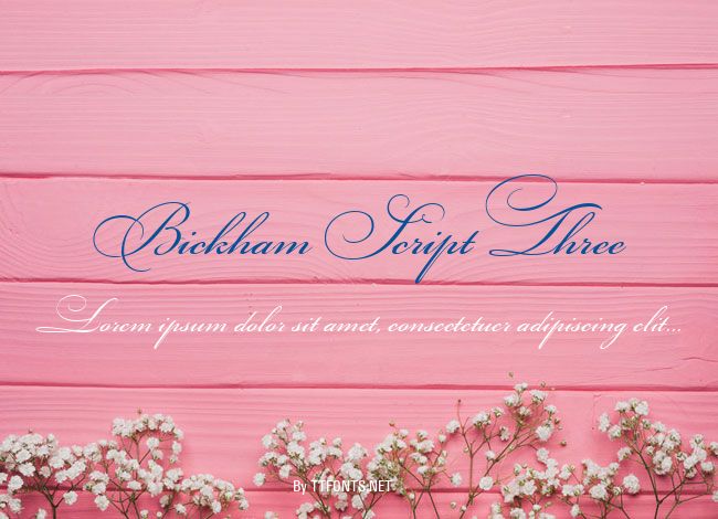 Bickham Script Three example
