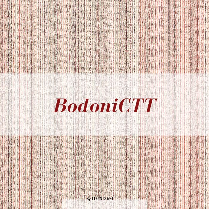 BodoniCTT example