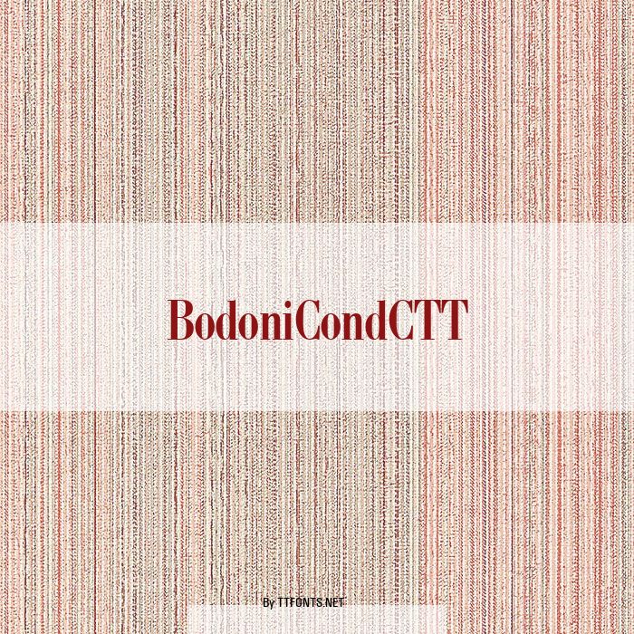 BodoniCondCTT example