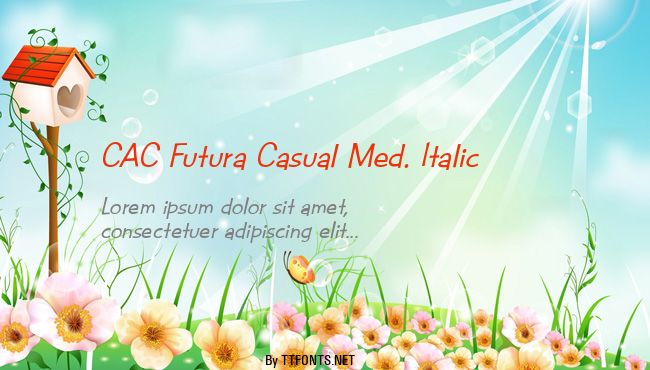 CAC Futura Casual Med. Italic example