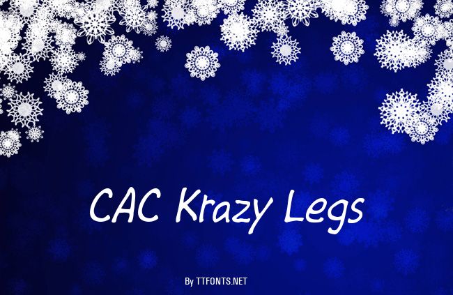 CAC Krazy Legs example
