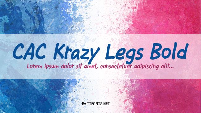 CAC Krazy Legs Bold example
