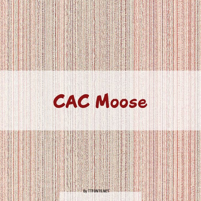 CAC Moose example