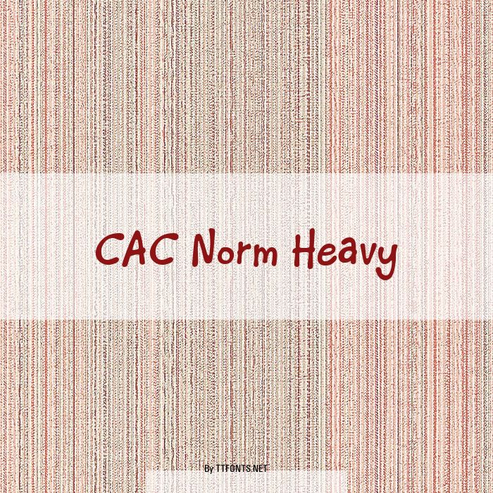 CAC Norm Heavy example