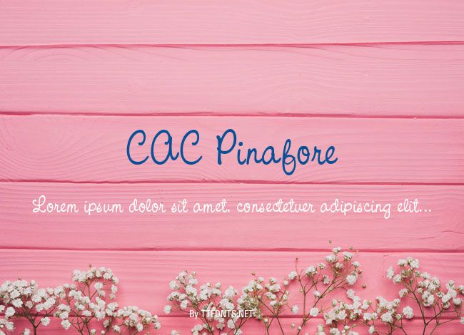CAC Pinafore example