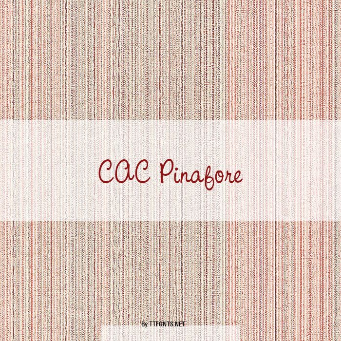 CAC Pinafore example