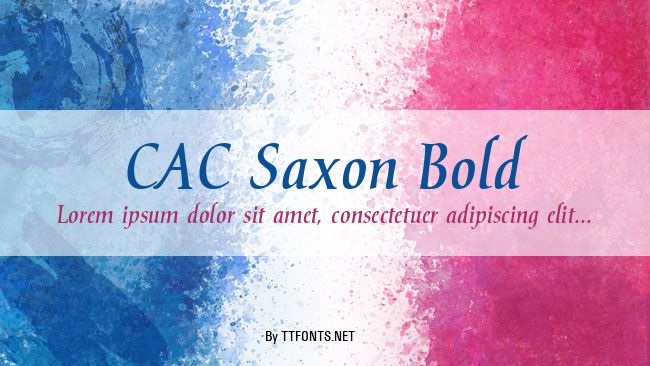 CAC Saxon Bold example