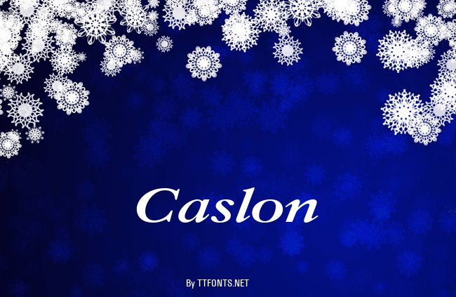 Caslon example