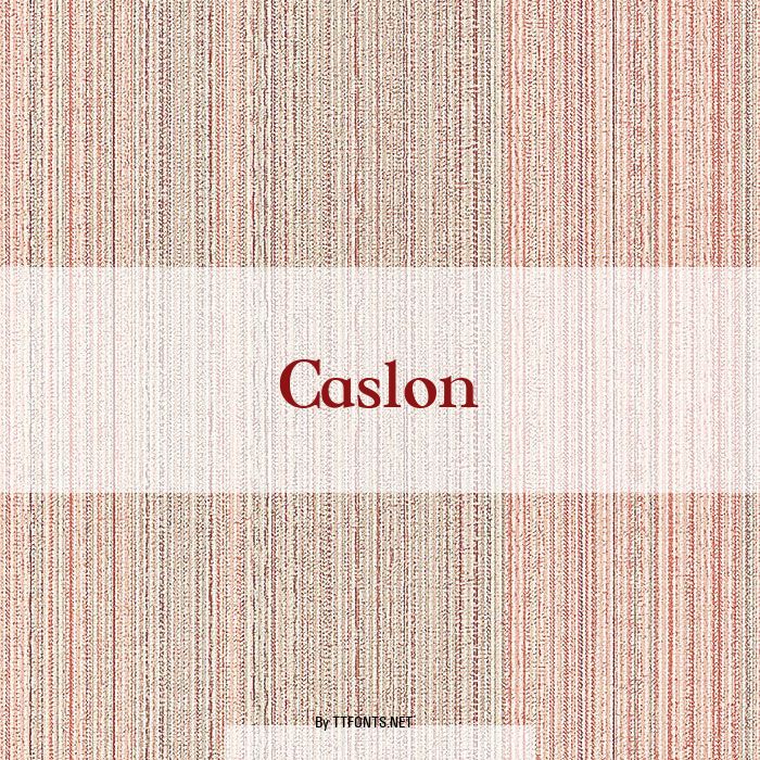 Caslon example