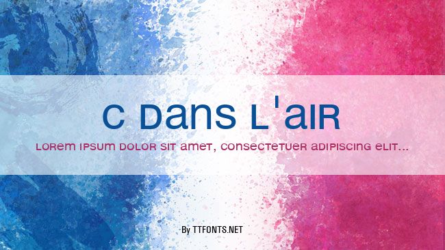 C Dans L'air example