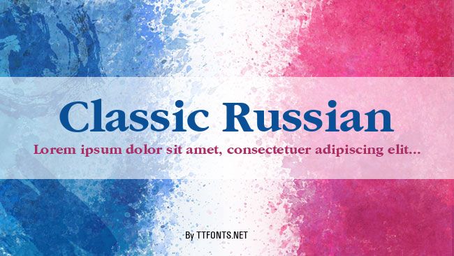 Classic Russian example