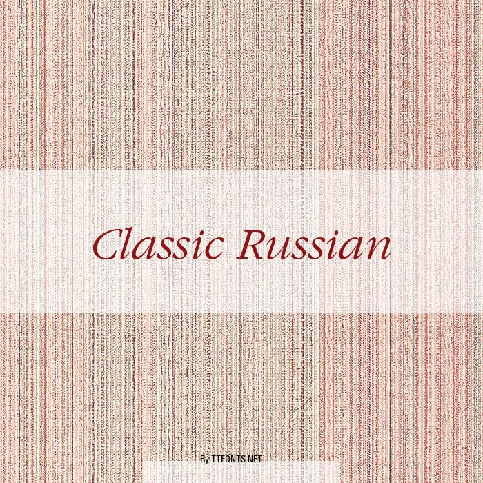 Classic Russian example