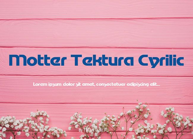 Motter Tektura Cyrilic example