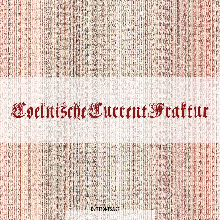 CoelnischeCurrentFraktur example