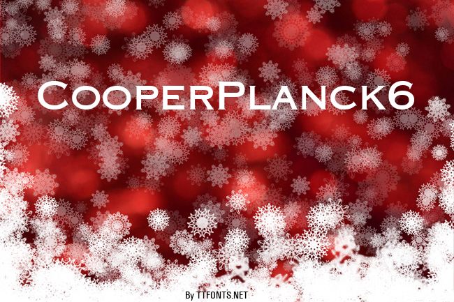 CooperPlanck6 example