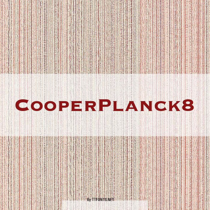 CooperPlanck8 example