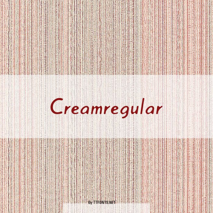 Creamregular example