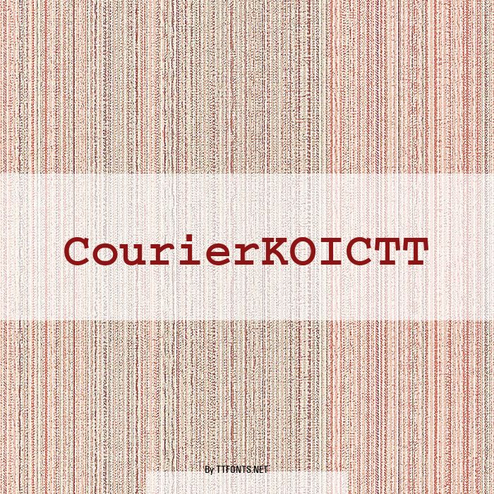 CourierKOICTT example
