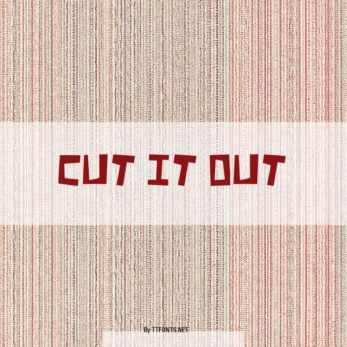 Cut It Out example