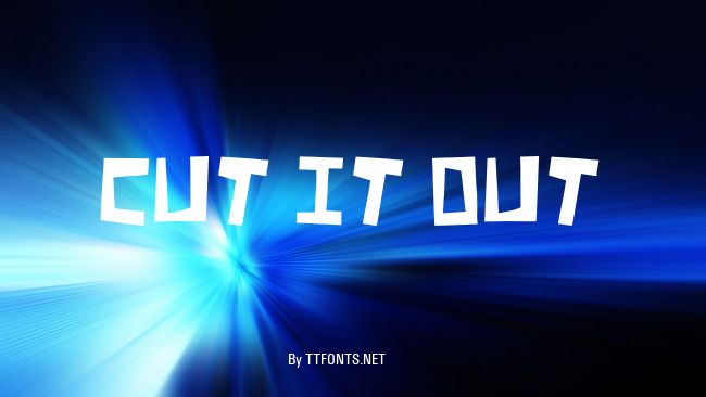 Cut It Out example