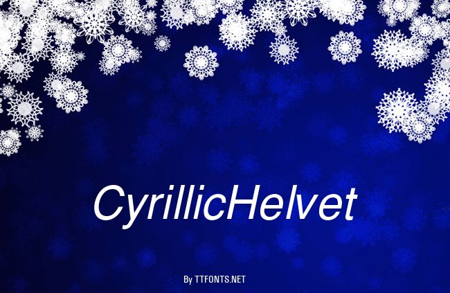 CyrillicHelvet example