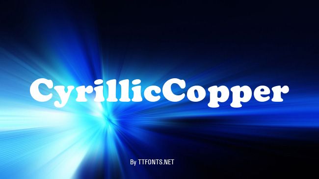 CyrillicCopper example