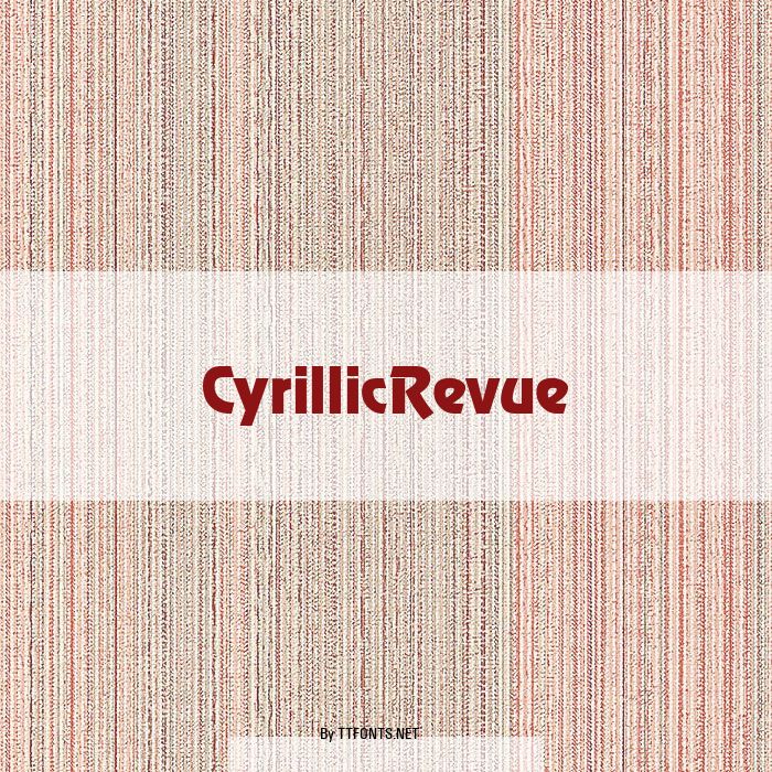 CyrillicRevue example
